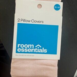 NEW Room Essentials 2 Light Pink Pillow Covers / Cases